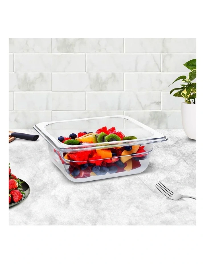 SOGA 65mm Clear Gastronorm GN Pan 1/6 Food Tray Storage Bundle of 2 image 3