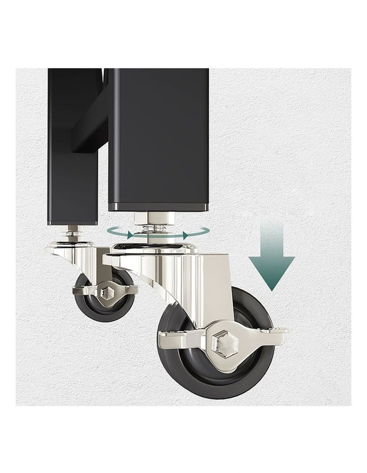 SOGA 4-Tier Foldable Storage Rack with Wheels - White image 7