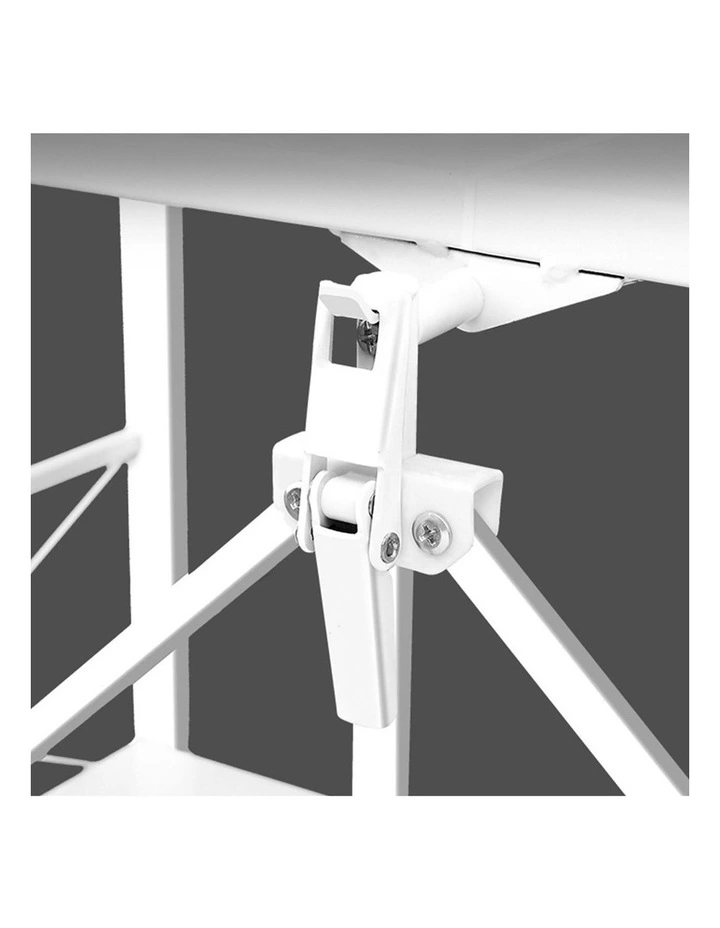 SOGA 2 Pack 4-Tier Foldable Storage Racks with Wheels - White image 5