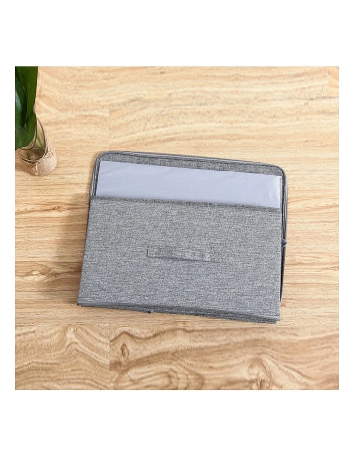 SOGA 2X Grey Small Double Zipper Storage Boxes image 6