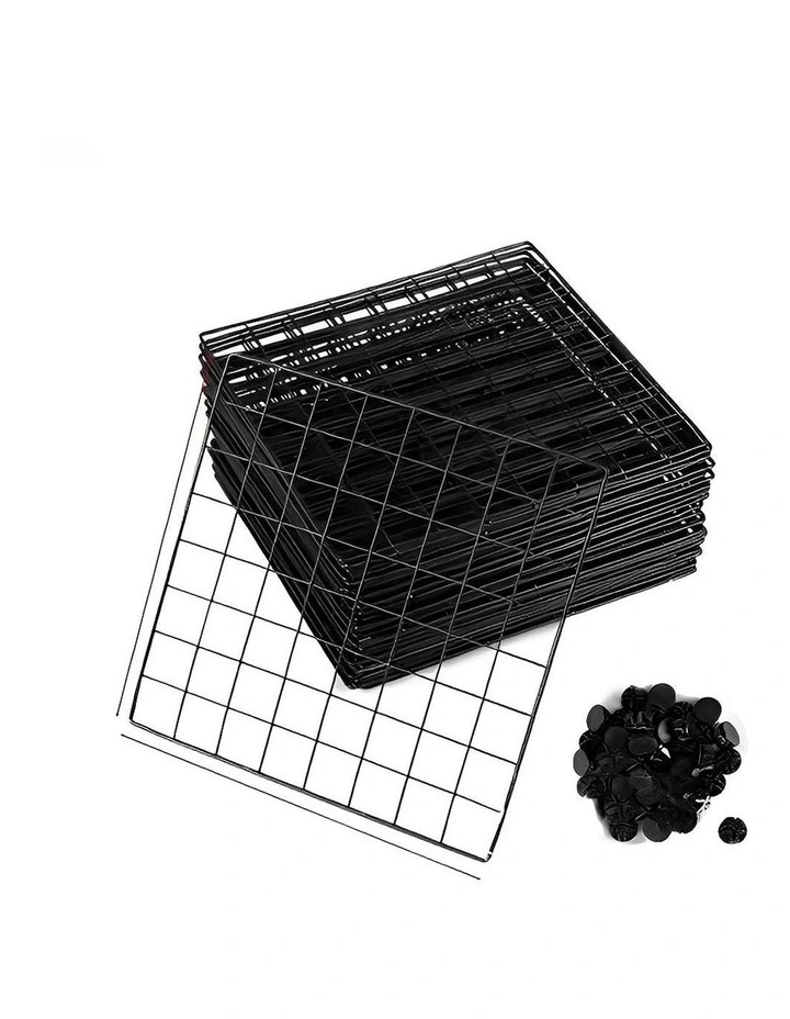 SOGA 2 Pack 4 Cube Storage Organisers Black Modular Wire image 5