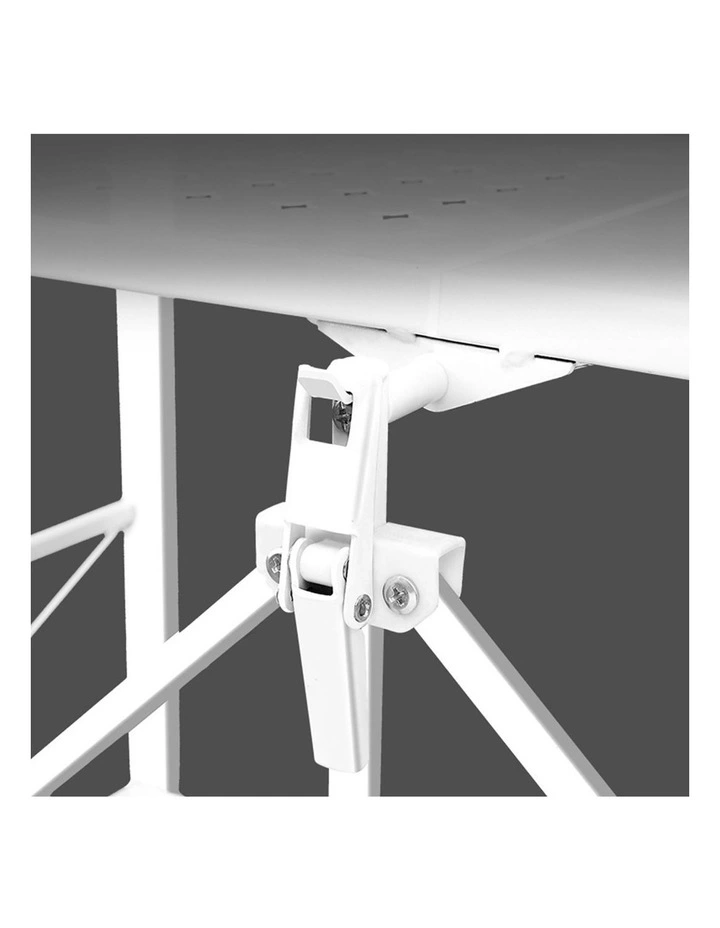 SOGA 2 Pack 5-Tier Foldable Storage Racks with Wheels - White image 6