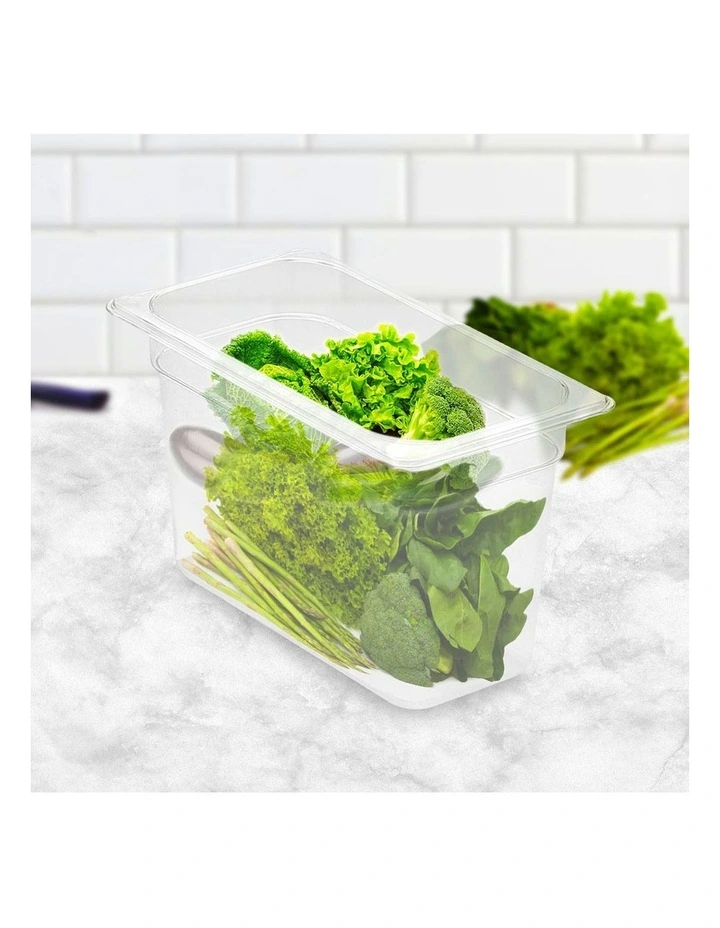 SOGA 200mm Clear Gastronorm GN Pan 1/3 Food Tray Storage Bundle of 2 image 3