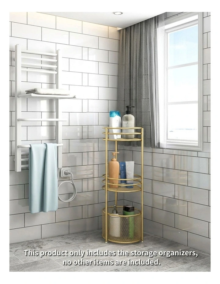 SOGA 2X 3 Tier Bathroom Storage Shelf Rack with Basket image 5