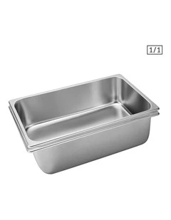 SOGA 2 Pack Gastronorm GN Pan 1/1 Stainless Steel Tray 20cm Deep