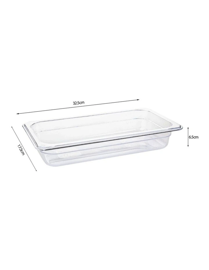 SOGA 65mm Clear Gastronorm GN Pan 1/3 Food Tray Storage Bundle of 2 with Lid image 7