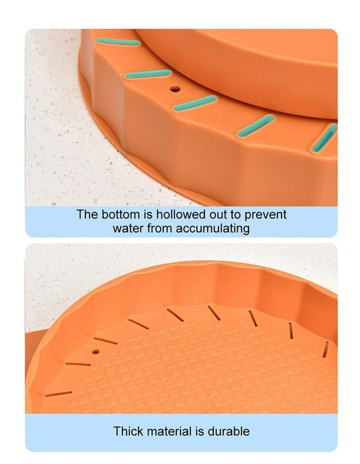 SOGA 2X Orange Rotating Bathroom Corner Shelf Wall Mounted image 6