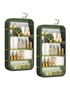 SOGA 2X Green Multi Tier Cosmetic Storage Rack Vanity Organiser