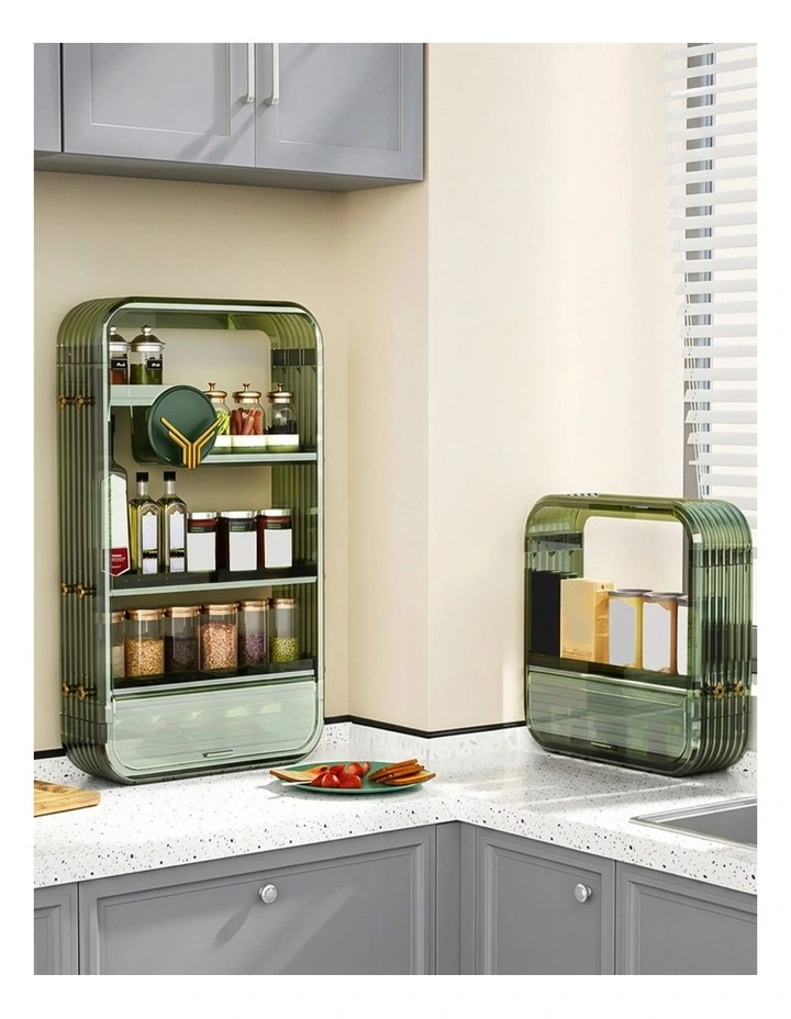 SOGA 2X Green Multi Tier Cosmetic Storage Rack Vanity Organiser image 2