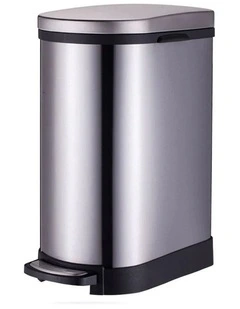 SOGA 10L U-Shape Stainless Steel Pedal Bin