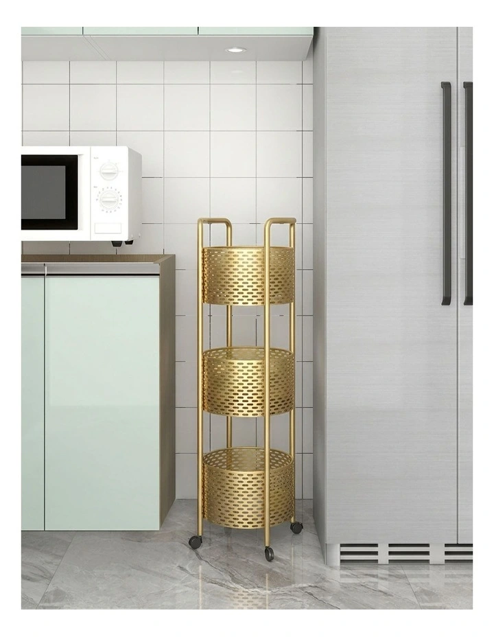 SOGA 2X 3 Tier Bathroom Storage Shelf Rack with Wheels image 2