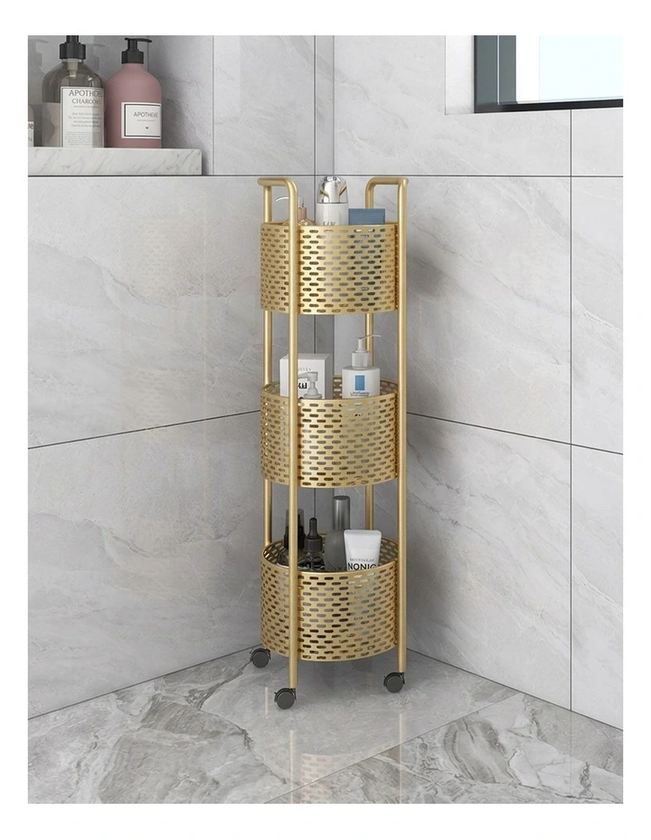 SOGA 2X 3 Tier Bathroom Storage Shelf Rack with Wheels image 3