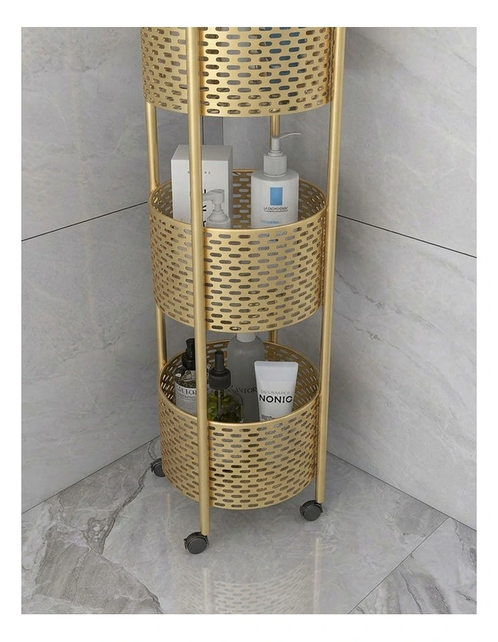 SOGA 2X 3 Tier Bathroom Storage Shelf Rack with Wheels image 5