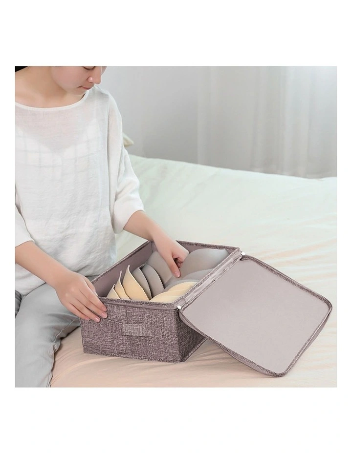 SOGA 2X Coffee Small Double Zipper Storage Boxes image 4