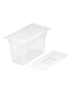 SOGA 200mm Clear Gastronorm GN Pan 1/3 Food Tray Storage with Lid