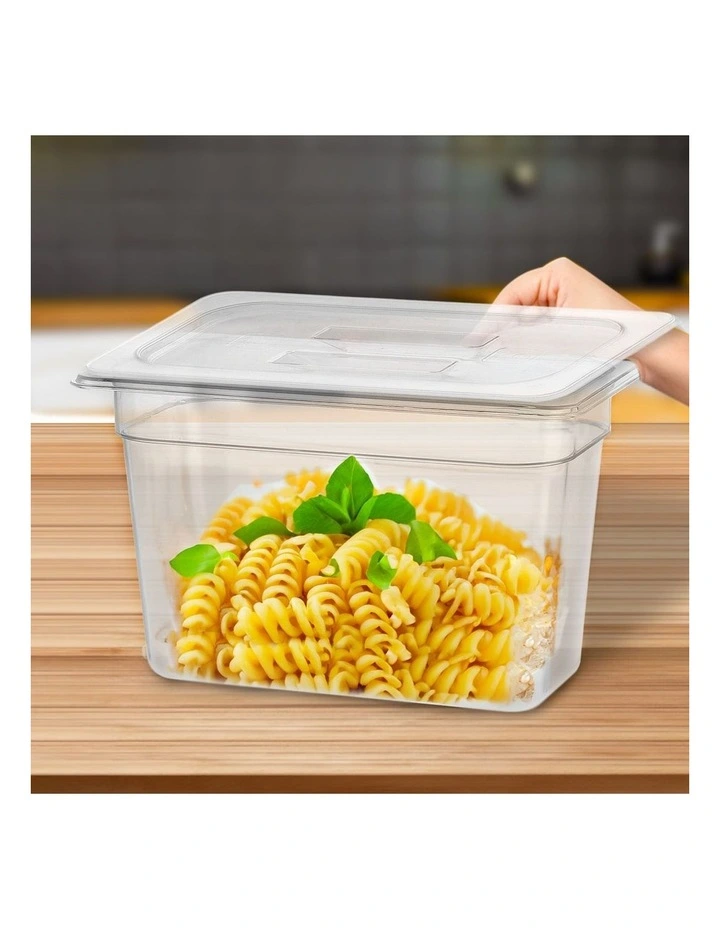 SOGA 200mm Clear Gastronorm GN Pan 1/3 Food Tray Storage with Lid image 4