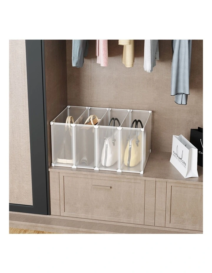 SOGA Bag Storage Box Single Tier PP Plastic image 2