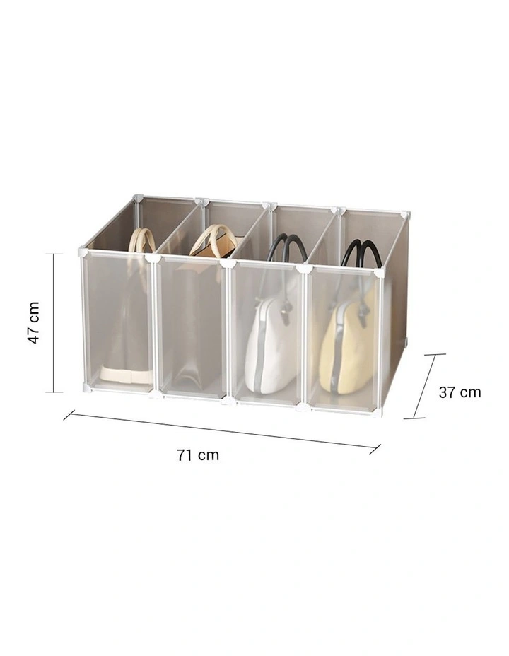 SOGA Bag Storage Box Single Tier PP Plastic image 6