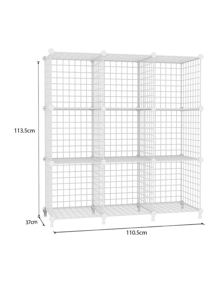 SOGA 9 Cube Storage Organiser White Modular Wire image 4