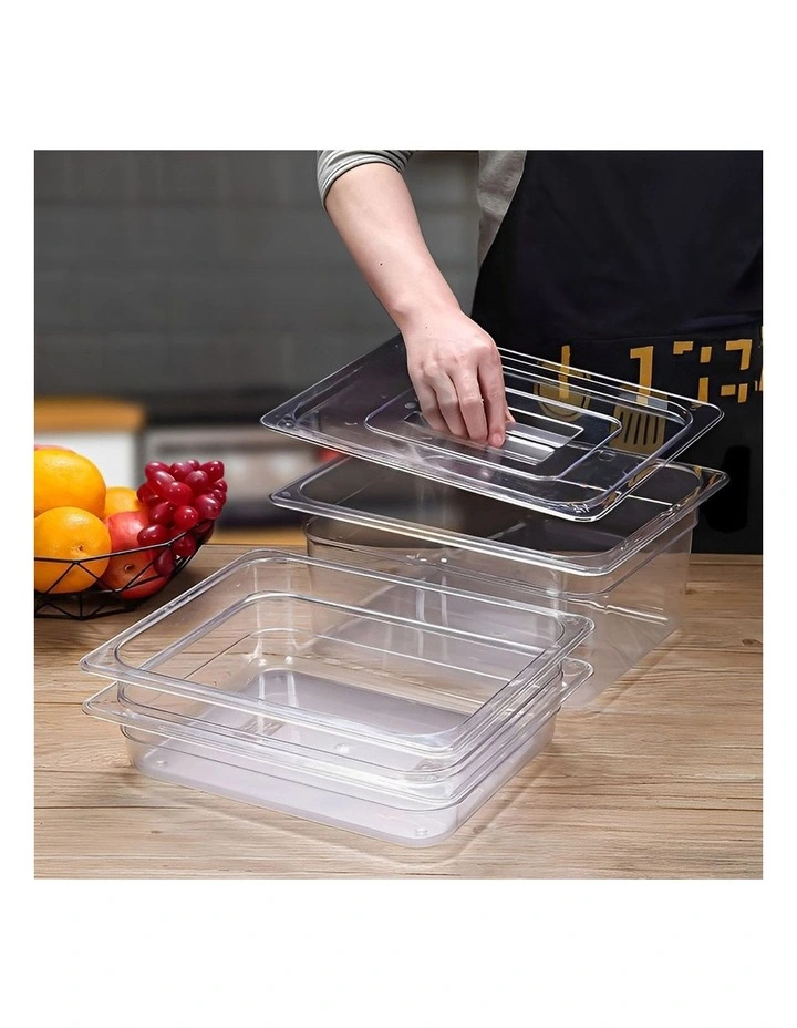 SOGA Clear Gastronorm 1/1 GN Lid Food Tray Top Cover Bundle of 2 image 2