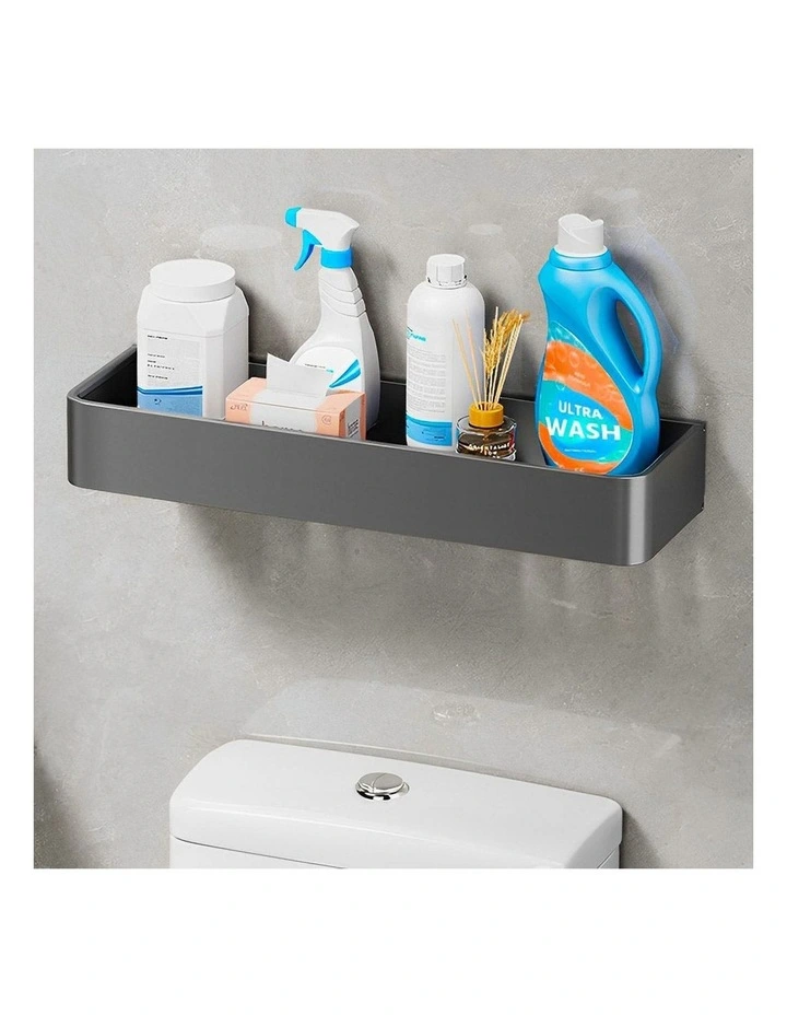 SOGA 42cm Black Wall-Mounted Kitchen Spice Rack Storage Shelf for Condiments image 6