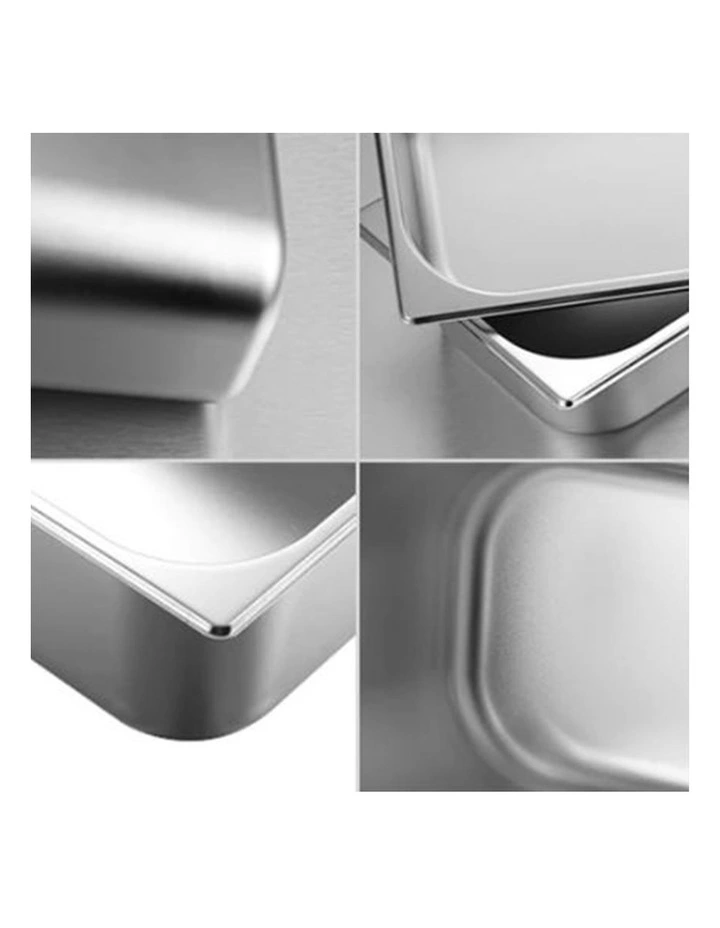 SOGA 2 Pack Gastronorm GN Pan 1/3 Stainless Steel Tray 20cm Deep image 3