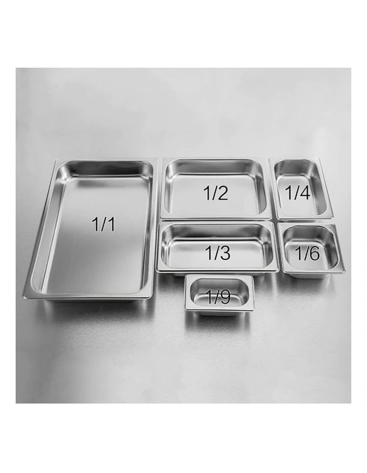 SOGA 2 Pack Gastronorm GN Pan 1/3 Stainless Steel Tray 20cm Deep image 6