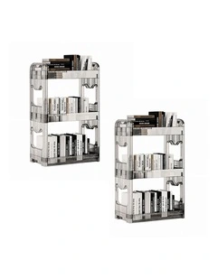 SOGA 2 Pack Storage Organisers 3 Tier Clear