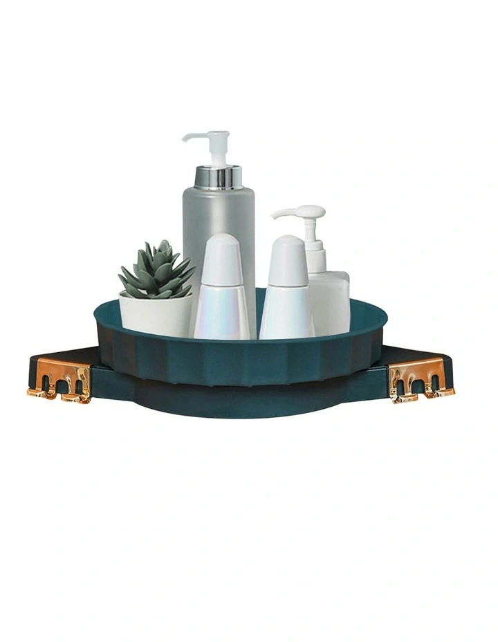 SOGA Green Rotating Bathroom Corner Shelf Wall Mounted Storage Rack image 1