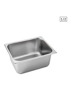 SOGA Gastronorm GN Pan 1/2 Stainless Steel Tray 15cm Deep