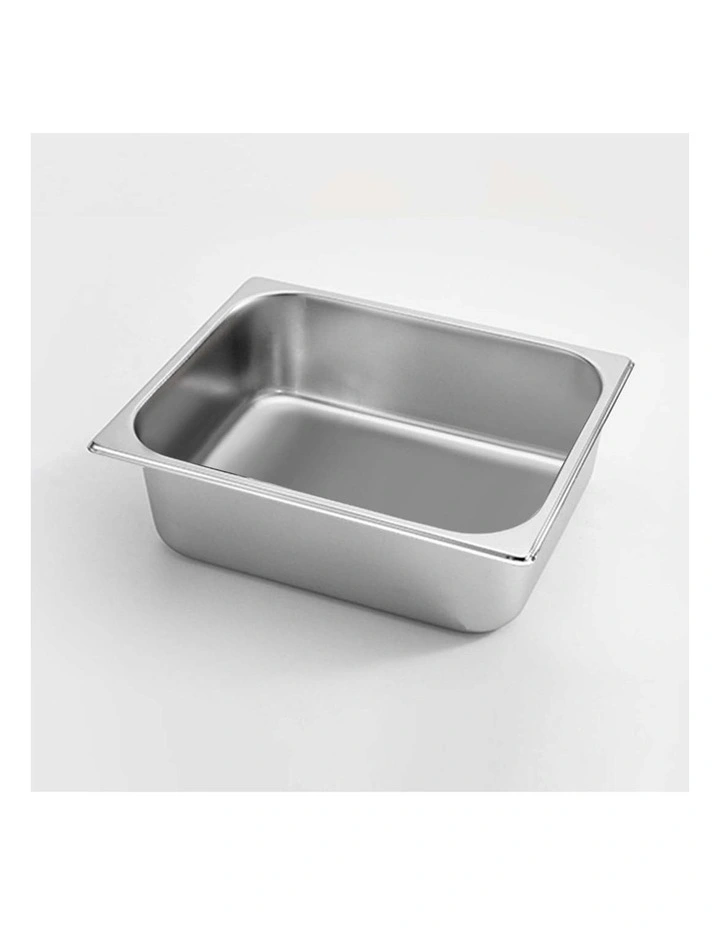 SOGA 2 Pack Gastronorm GN Pan 1/2 Stainless Steel Tray 10cm Deep image 4