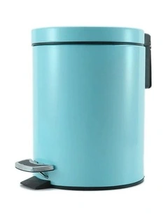 SOGA 7L Blue Round Stainless Steel Pedal Bin