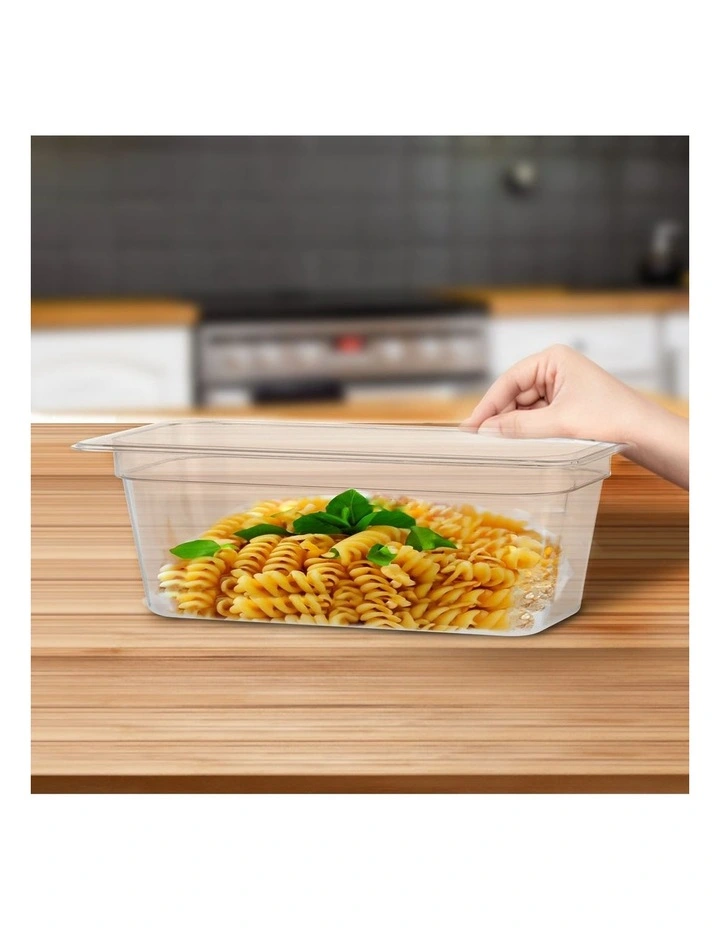 SOGA 100mm Clear Gastronorm GN Pan 1/3 Food Tray Storage Bundle of 2 image 4