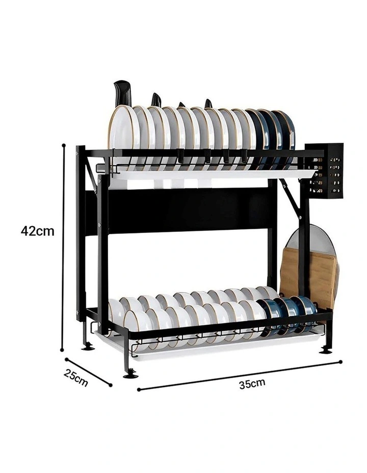 SOGA 4-Tier Bee Mesh Storage Rack with Wheels - Black image 5