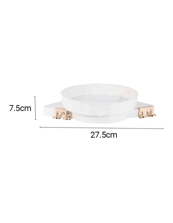 SOGA White Rotating Bathroom Corner Shelf Wall Mounted Storage Rack image 2