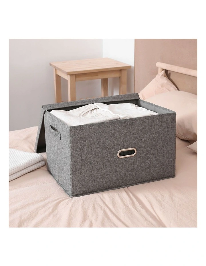 SOGA 2X Grey Super Large Foldable Canvas Storage Boxes image 3