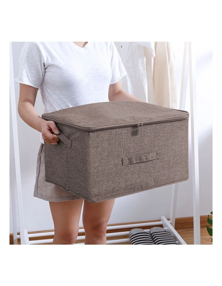SOGA 2X Coffee Large Double Zipper Storage Boxes image 2