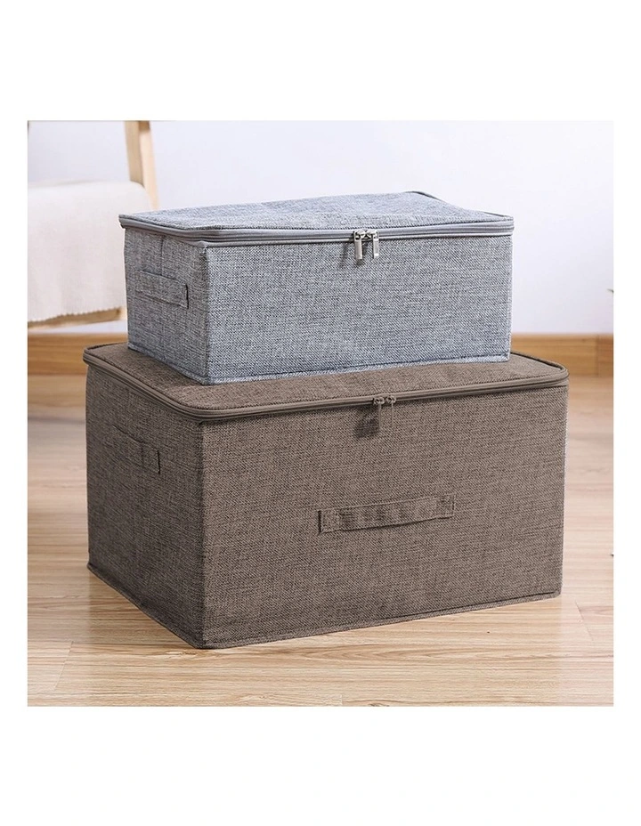 SOGA 2X Coffee Large Double Zipper Storage Boxes image 4