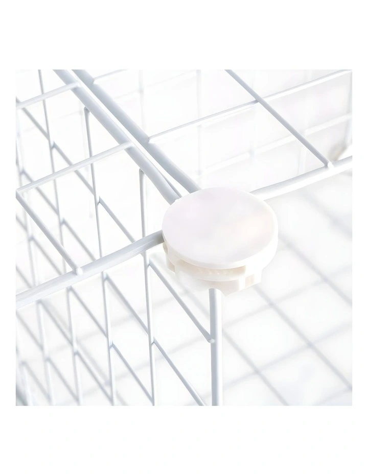 SOGA 2 Pack 9 Cube Storage Organisers White Modular Wire 149cm image 5