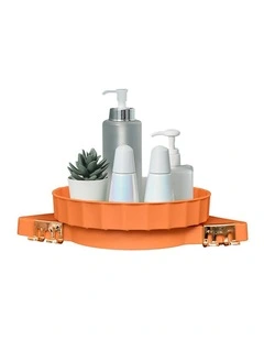 SOGA Orange Rotating Bathroom Corner Shelf Wall Mounted
