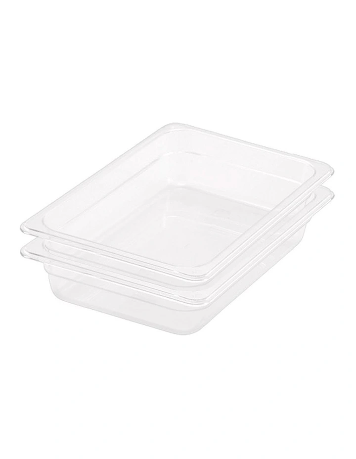 SOGA 65mm Clear Gastronorm GN Pan 1/2 Food Tray Storage Bundle of 2 image 1