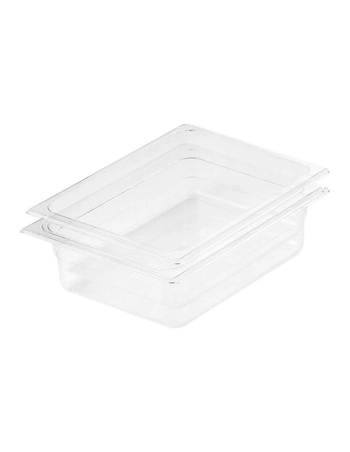 SOGA 100mm Clear Gastronorm GN Pan 1/2 Food Tray Storage Bundle of 2 image 1