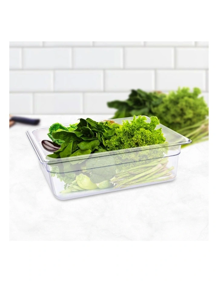SOGA 100mm Clear Gastronorm GN Pan 1/2 Food Tray Storage Bundle of 2 image 3