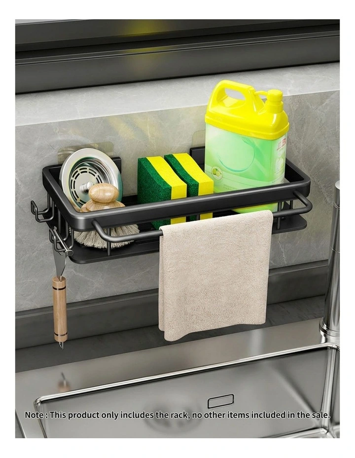 SOGA Sink Caddies 2 Pack 34cm Self-Adhesive Wall Mounted image 2