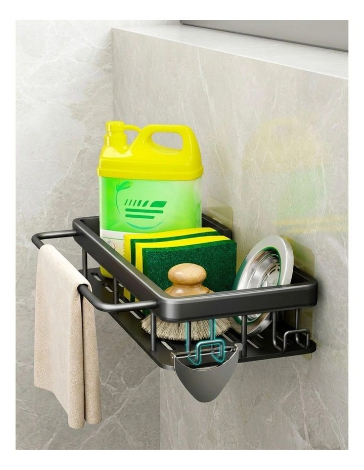 SOGA Sink Caddies 2 Pack 34cm Self-Adhesive Wall Mounted image 3