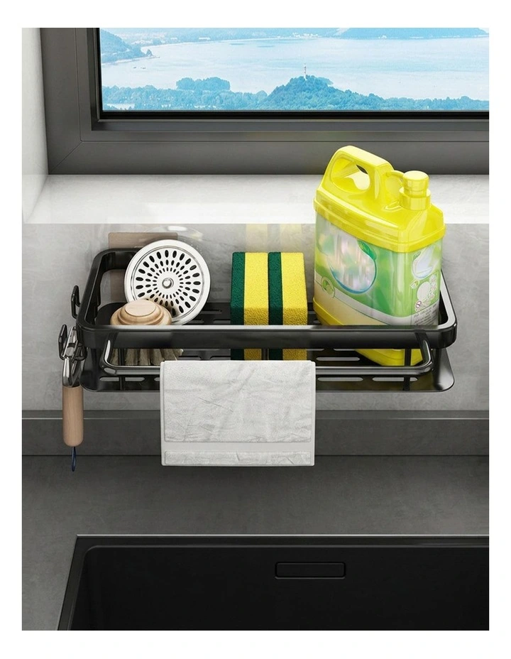 SOGA Sink Caddies 2 Pack 34cm Self-Adhesive Wall Mounted image 7