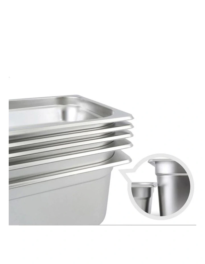 SOGA Gastronorm GN Pan 1/3 Stainless Steel Tray 10cm Deep image 5