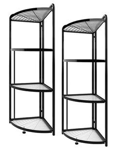 SOGA 2 Pack 4-Tier Triangular Corner Storage Racks