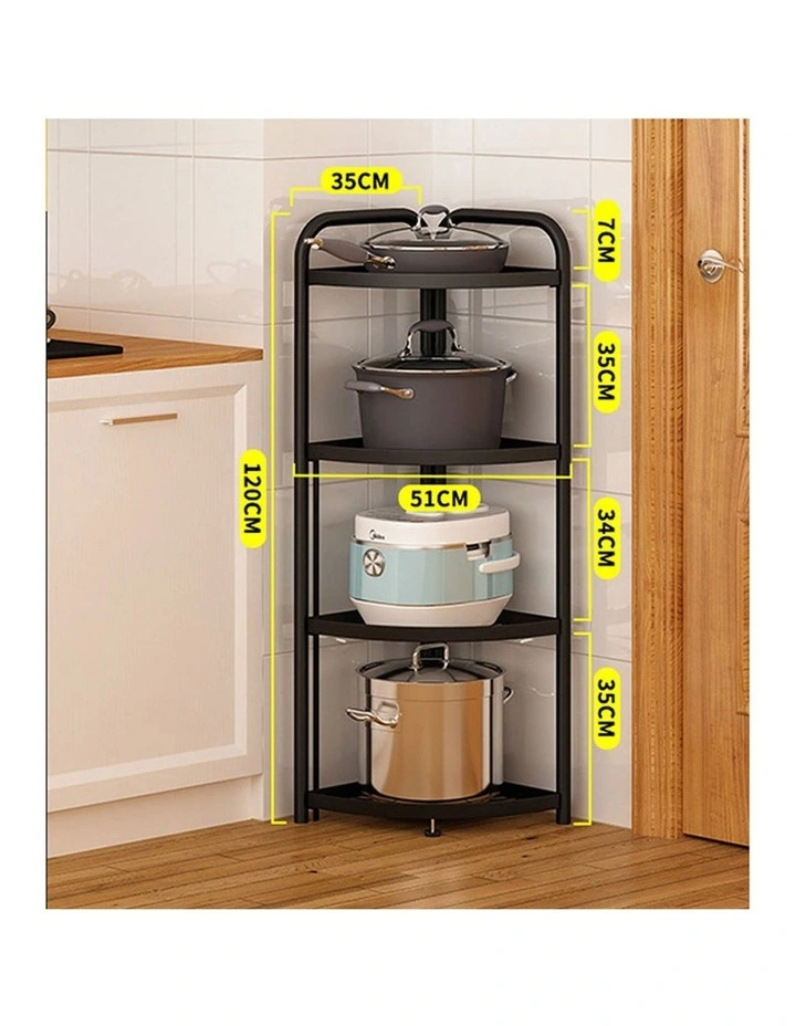 SOGA 2 Pack 4-Tier Triangular Corner Storage Racks image 2