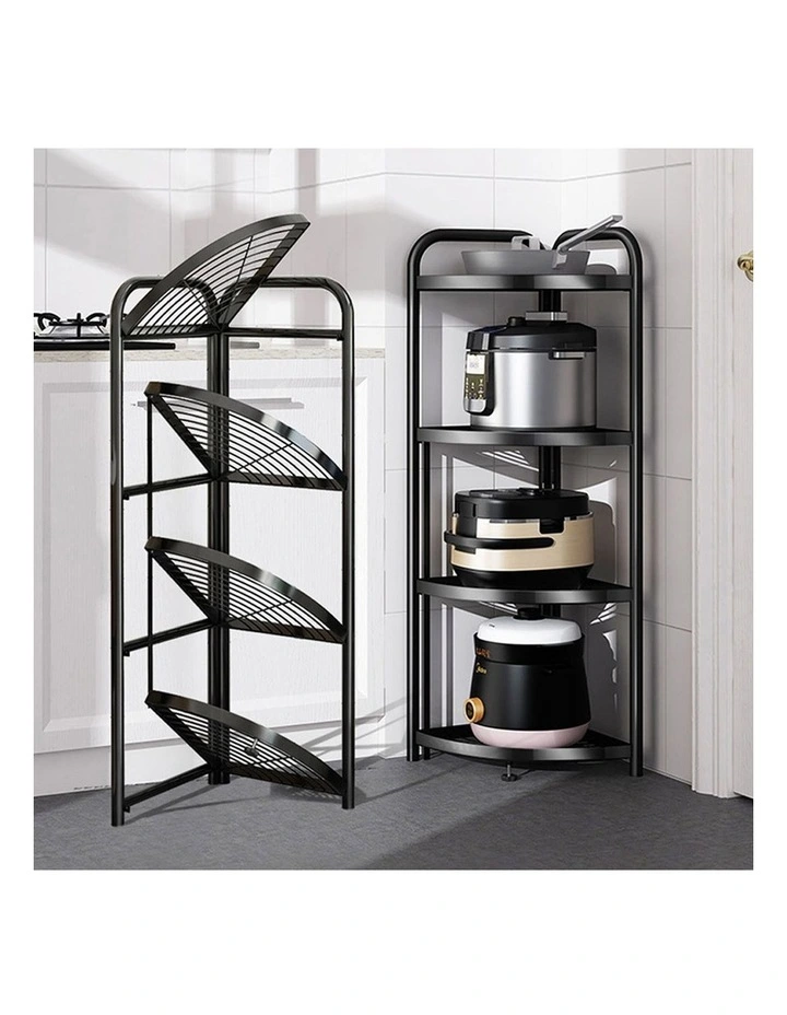 SOGA 2 Pack 4-Tier Triangular Corner Storage Racks image 3